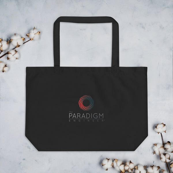 Paradigm Shifter (Repeated Text) - Organic Oversized Weekender / Tote