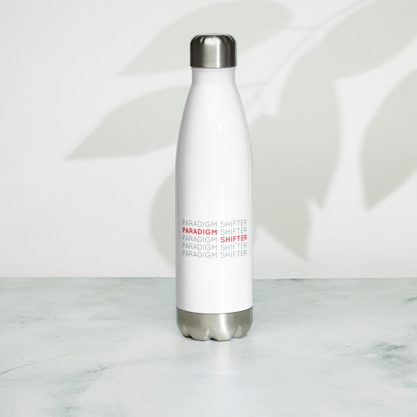 Paradigm Shifter (Repeated Text) - Stainless Steel Water Bottle