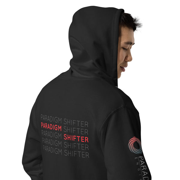 Paradigm Shifter (Repeated Text) - Zip Up Hoodie