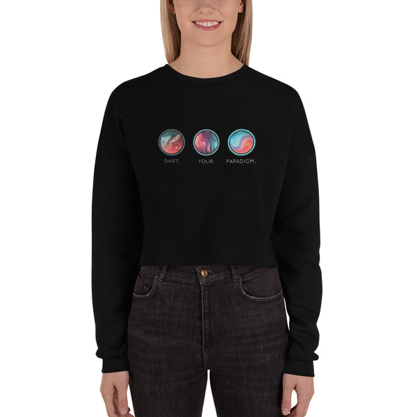 Shift Your Paradigm (Swirl Images) - Crop Sweatshirt