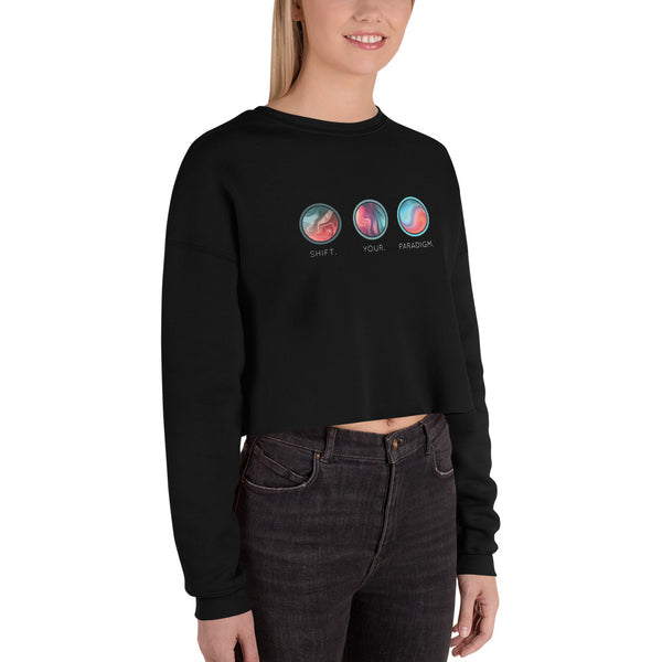 Shift Your Paradigm (Swirl Images) - Crop Sweatshirt